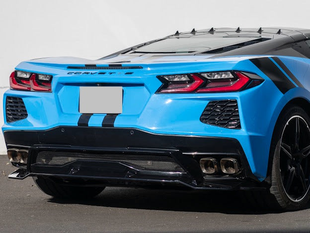 2020-Up Corvette C8 Stingray, Z51, & E-Ray | CARBON FLASH METALLIC Rear Bumper *ADD-ON* Diffuser Lip