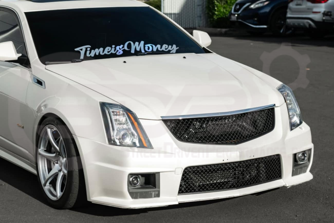 2009-2015 CTS-V V2 -  Black front grilles set (blank no emblem)