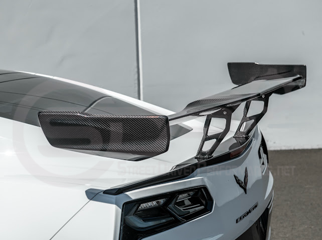 2014-2019 CHEVROLET CORVETTE C7  | EXTENDED REAR HIGH SPOILER WITH WING RISER