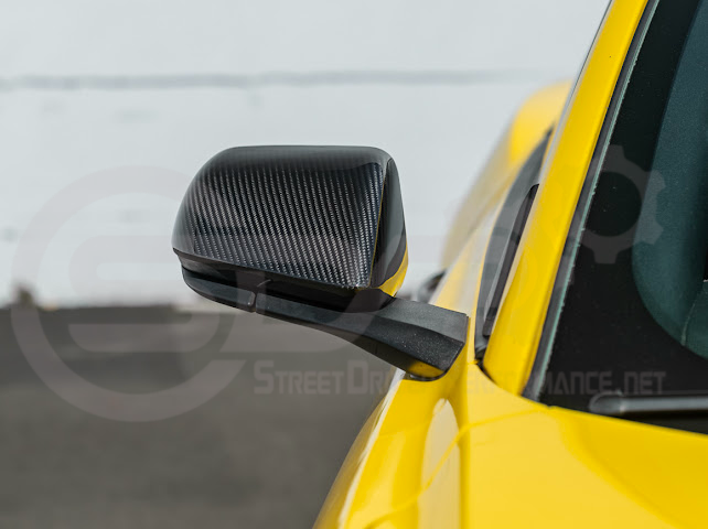 2015-2023 FORD MUSTANG W/ SIGNAL LIGHT | CARBON FIBER SIDE MIRROR CAP COVER PAIR