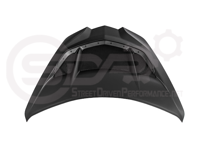 2020-PRESENT CHEVROLET CORVETTE C8 | ZR1 REPLICA STYLE  MATTE BLACK FRONT VENTED HOOD