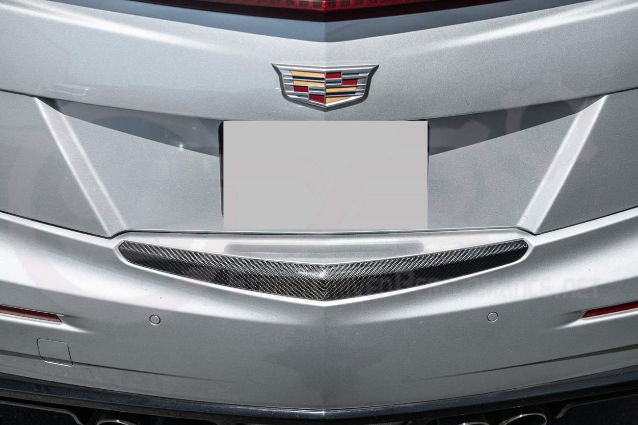 2016-2019 CADILLAC ATS / ATS-V COUPE or SEDAN  | CARBON FIBER REAR TRUNK DECKLID APPLIQUÉ INSERT TRIM REPLACEMENT