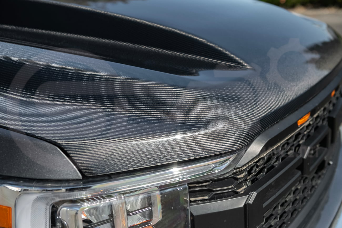 2021-UP FORD F-150 | SDP PERFORMANCE STYLE CARBON FIBER FRONT COWL HOOD