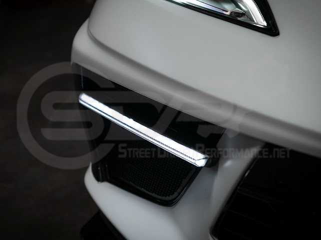 2020-UP CORVETTE C8 STINGRAY & Z51 | SEQUENTIAL FRONT GRILLE LED DRL LIGHT BAR BEZEL INSERTS PAIR