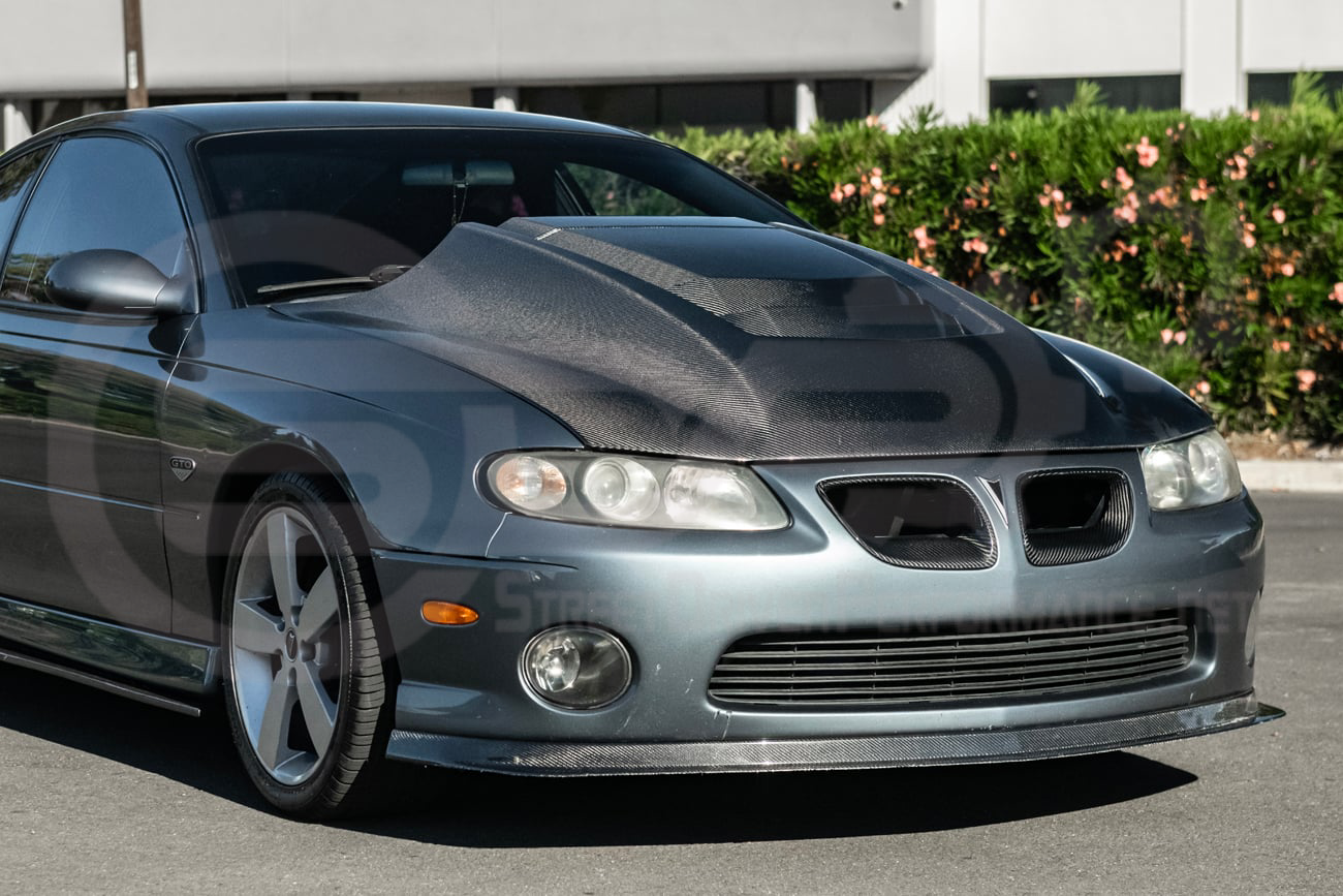 2004-2006 PONTIAC GTO | ZR1 STYLE CARBON FIBER FRONT VENTED COWL HOOD