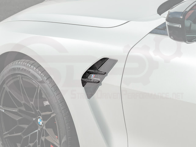2021-UP BMW G82 G83 M4 | FACTORY REPLACEMENT CARBON FIBER SIDE FENDER VENT TRIM COVERS PAIR