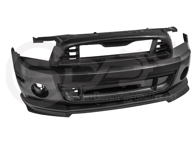 2010-2014 MUSTANG S197 | GT500 STYLE FRONT BUMPER COVER UPPER LOWER GRILLE LIP SPLITTER