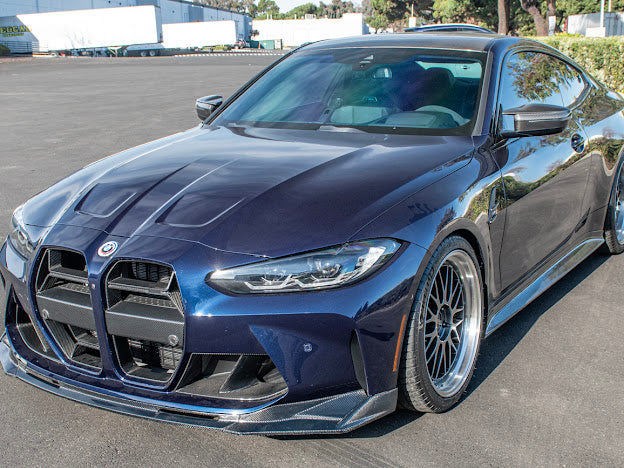 2021-Up BMW G80 M3 & G82 / G83 M4 | M-Performance Style CARBON FIBER 3-Piece Front Bumper Lip Splitter Ground Effects