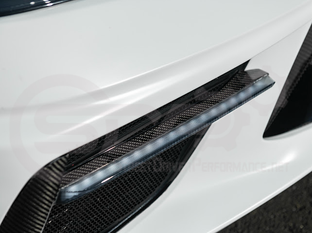 2020-UP CORVETTE C8 STINGRAY & Z51 | SEQUENTIAL FRONT GRILLE LED DRL LIGHT BAR BEZEL INSERTS PAIR