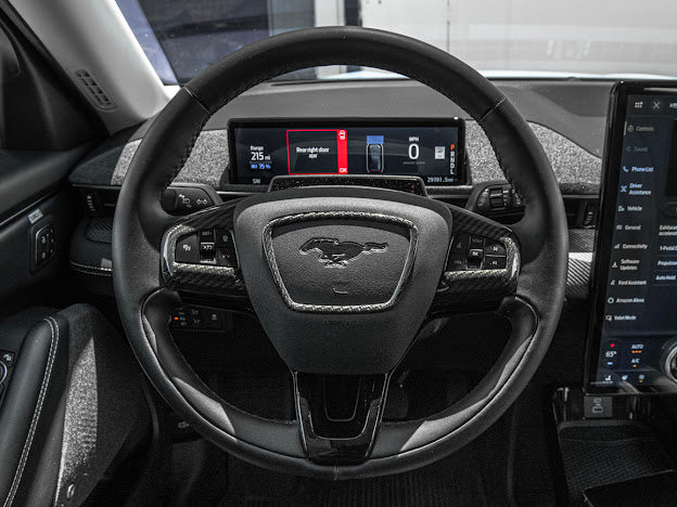 2021-Up Ford Mustang Mach-E |INTERIOR Carbon Fiber Steering Wheel Center Trim