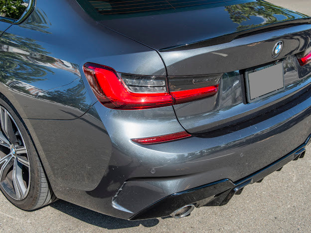 2019-Up BMW 3-Series & 2021+ G80 M3 | M-Sport Style GLOSSY BLACK Rear Trunk Spoiler Wing