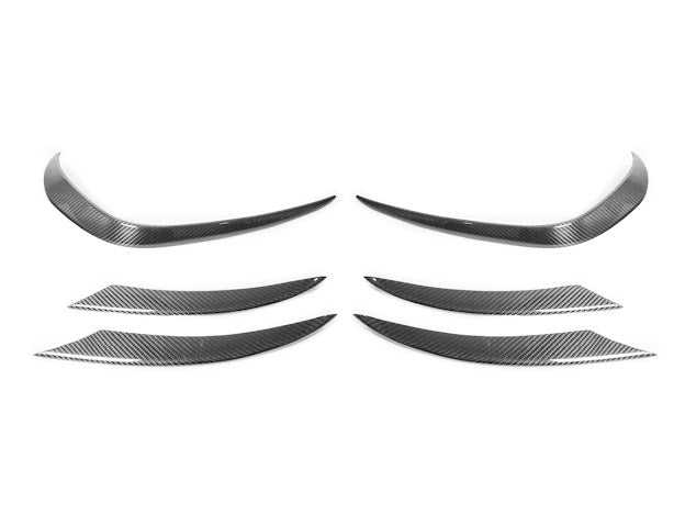 2019-Up C205 W205 Mercedes C-Class AMG Factory Style Carbon Fiber Front Air Vent Cover Pair