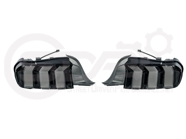 2024-Up Ford Mustang S650 | EURO Style Sequential Signal LED Clear Lenses Rear Taillights Pair