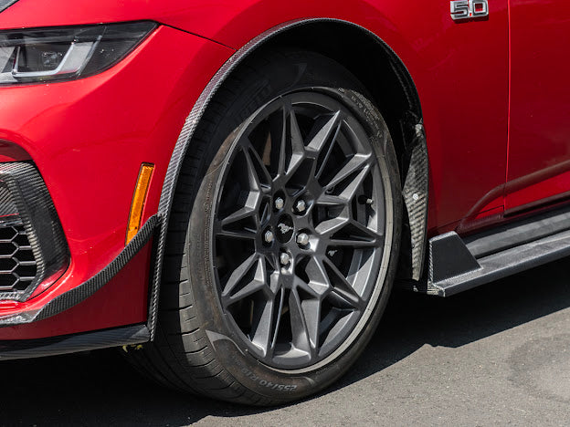 2024-UP FORD MUSTANG S650 | GT350R PERFORMANCE STYLE CARBON FIBER FENDER FLARES MUD FLAPS