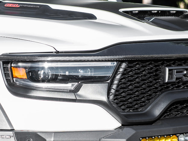 2019-UP RAM 1500 TRX CARBON FIBER FRONT UPPER GRILLE TRIM SURROUNDING
