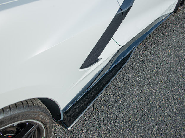 2020-PRESENT CHEVROLET CORVETTE C8 STINGRAY & Z51 | 3VM STYLE SIDE SKIRTS ROCKER PANELS GROUND EFFECTS
