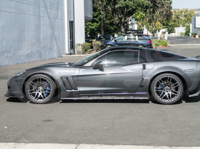 2005-2013 Chevrolet Corvette C6 |Z06 ZR1 STYLE CARBON FIBER Front & Rear Splash Guard Mud Flaps