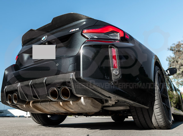 2023-UP BMW G87 M2 | FACTORY STYLE CARBON FIBER REPLACEMENT REAR BUMPER REFLECTOR TRIM PAIR