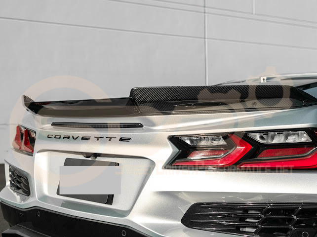 2023-Up Corvette C8 Z06 | Jake Skull Logo Rear Wickerbill Spoiler Wing