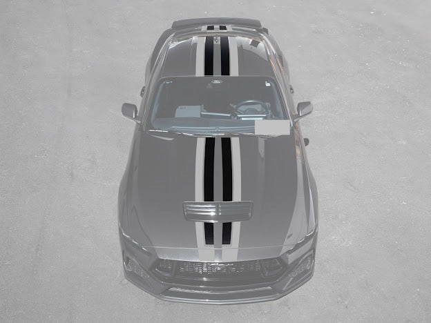 2024-UP FORD MUSTANG S650 | HOOD BODY STRIPE 3M DECALS