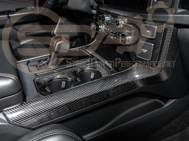 2021-UP FORD F-150 | FACTORY STYLE CARBON FIBER CENTER CONSOLE SIDE PANELS TRIM COVER PAIR