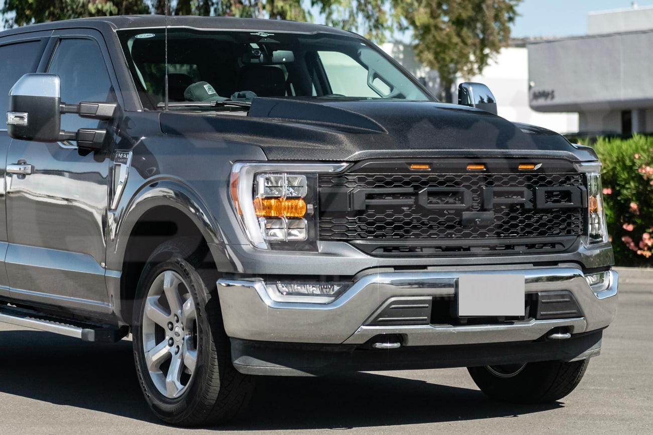 2021-UP FORD F-150 | SDP PERFORMANCE STYLE CARBON FIBER FRONT COWL HOOD