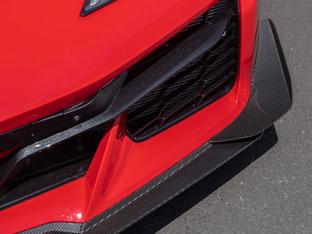 2023+ CHEVROLET CORVETTE C8 Z06 & E-RAY | CARBON FIBER FRONT SIDE CANARDS