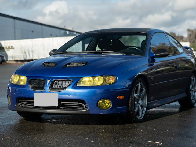 2004-2006 Pontiac GTO | CARBON FIBER Front Bumper Grille Inserts Replacement (PAIR)