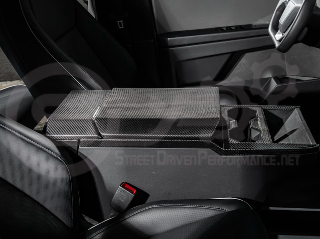 2024-Up Tesla Cybertruck | Interior DRY Carbon Fiber Rear Display Upper Cover