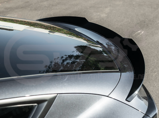 2025-UP TESLA MODEL Y | SDP TRACK STYLE GLOSS BLACK REAR TRUNK WING SPOILER