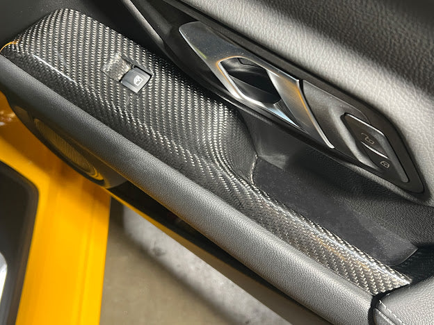 2020-Up Toyota GR Supra A90 | Factory Style DRY CARBON FIBER Side Door Window Switch Panel Cover