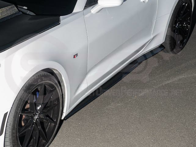 2016-2024 Camaro SS & 2019-2024 Chevrolet Camaro LT / LS / RS Models | SDP T6 Style GLOSSY BLACK Front Lip Splitter Side End Cap & Side Skirts Aero Kit