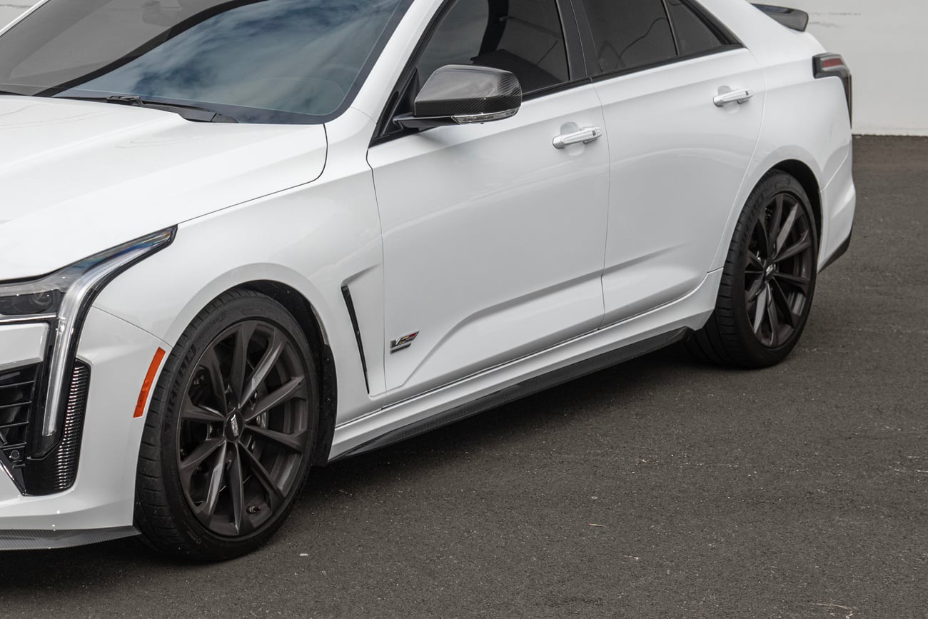 2020+ Cadillac CT4 / CT4-V / CT4-V Blackwing | Carbon Fiber Side Skirts Rocker Panels Ground Effects