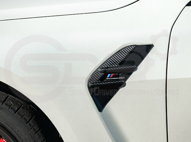 2021-UP BMW G82 G83 M4 | FACTORY REPLACEMENT CARBON FIBER SIDE FENDER VENT TRIM COVERS PAIR