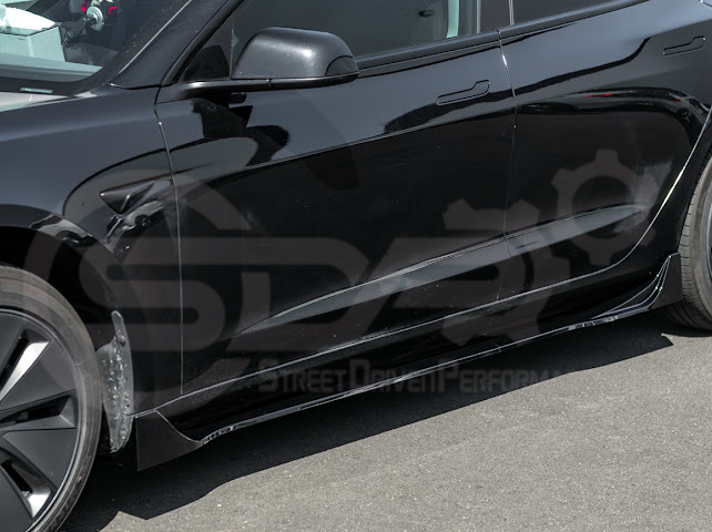 2024-UP TESLA MODEL 3 SIDE SKIRTS ROCKER PANEL GROUND EFFECTS PAIR