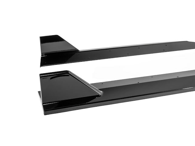 2024-UP FORD MUSTANG S650 | GT350R PERFORMANCE STYLE CARBON FIBER SIDE SKIRTS EXTENSION ROCKER PANELS GROUND EFFECTS