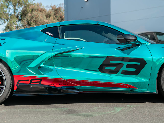 2020-UP CORVETTE C8 STINGRAY & Z51 | 5VM STYLE 2PCS GLOSSY BLACK SIDE SKIRTS ROCKER PANEL GROUND EFFECTS