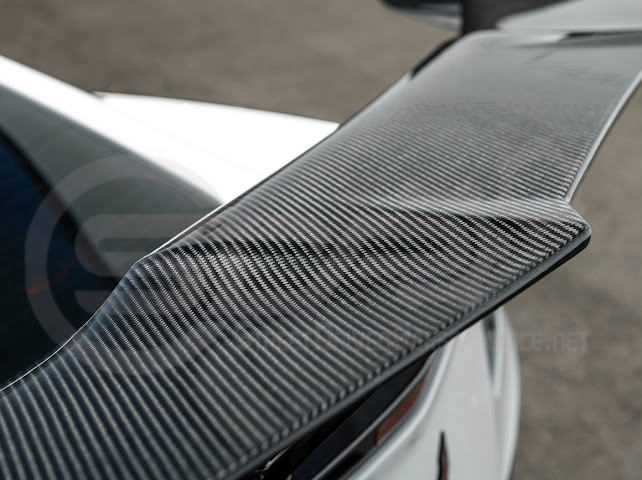 2014-2019 CHEVROLET CORVETTE C7  | EXTENDED REAR HIGH SPOILER WITH WING RISER