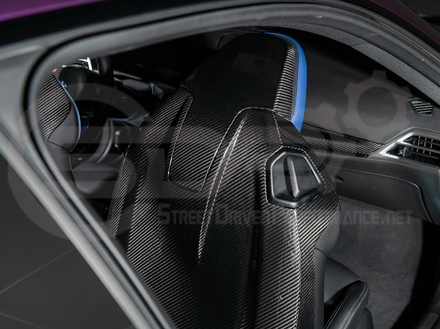 2021+ BMW G87 G80 G82/G83 M2 M3 M4 | DRY CARBON FIBER TAPE-ON FULL SEAT BACK HEADREST COVER PAIR