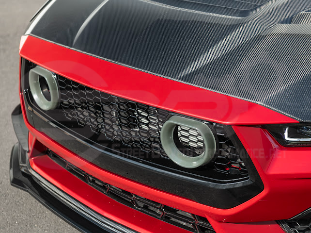 2024-UP FORD MUSTANG ECOBOOST & GT | GTV STYLE FRONT UPPER GRILLE LED AIR INTAKES