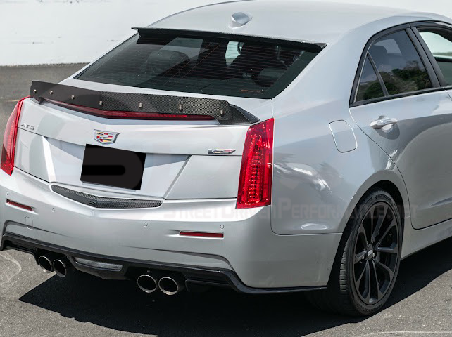 2013-2018 CADILLAC ATS / ATS-V SEDAN | FACTORY STYLE CARBON FIBER REAR TRUNK DECKLID APPLIQUÉ INSERT TRIM REPLACEMENT