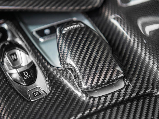 2020+ CHEVROLET CORVETTE C8 |CARBON FIBER CENTER CONSOLE W/ SWITCH TRIM FULL COVER