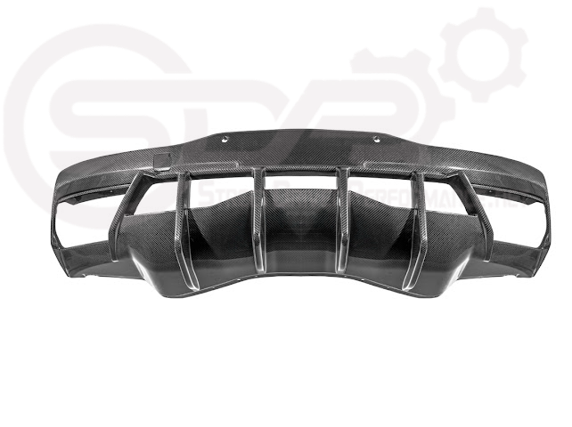 2020-UP CORVETTE C8 | CARBON FIBER REAR BUMPER DIFFUSER QUAD EXIT