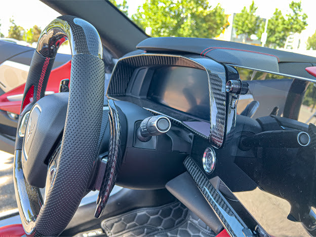 2020+ CHEVROLET CORVETTE C8 CARBON FIBER SPEEDOMETER GAUGE CLUSTER COVER