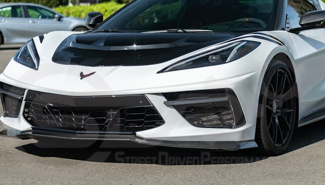 2020-PRESENT CHEVROLET CORVETTE C8 | ZR1 REPLICA STYLE CARBON FLASH FRONT VENTED HOOD