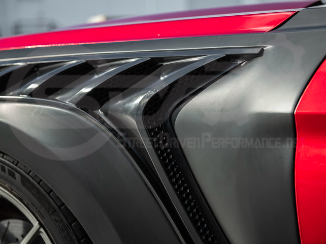 2015-2017 FORD MUSTANG S550 | GTD STYLE PRIMED BLACK FRONT SIDE VENTED FENDERS