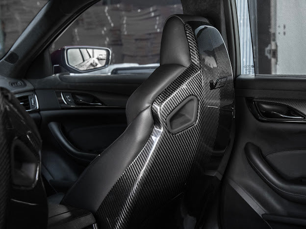 2016+ CADILLAC CTS-V3  | RECARO CARBON FIBER SEAT REAR PANEL COVER REPLACEMENT (DRIVER AND PASSENGER)