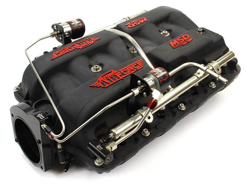 Nitrous Outlet GM 102mm MSD LS1/LS2/LS6 Atomic AirForce Intake Hard-line Plate System - Factory Fuel Rails/2006-2019 Corve...