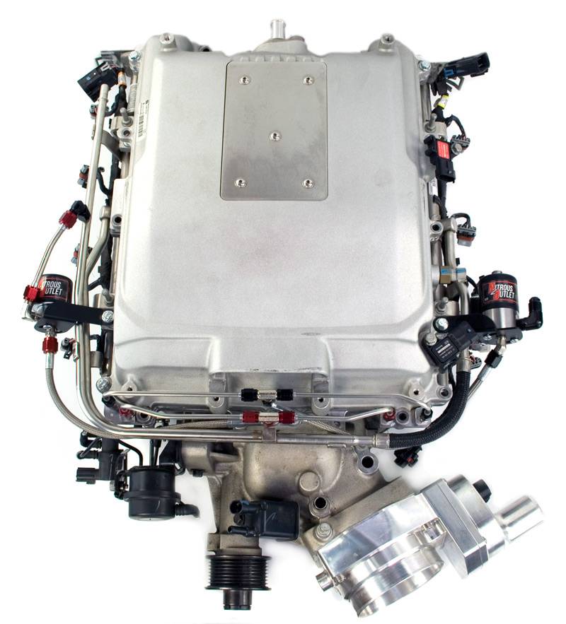 Nitrous Outlet Cadillac 2009-2014 CTS-V2 LSA Blower Plate system - Gas/E85 (45-55psi)(100-300HP)(15lb Bottle)