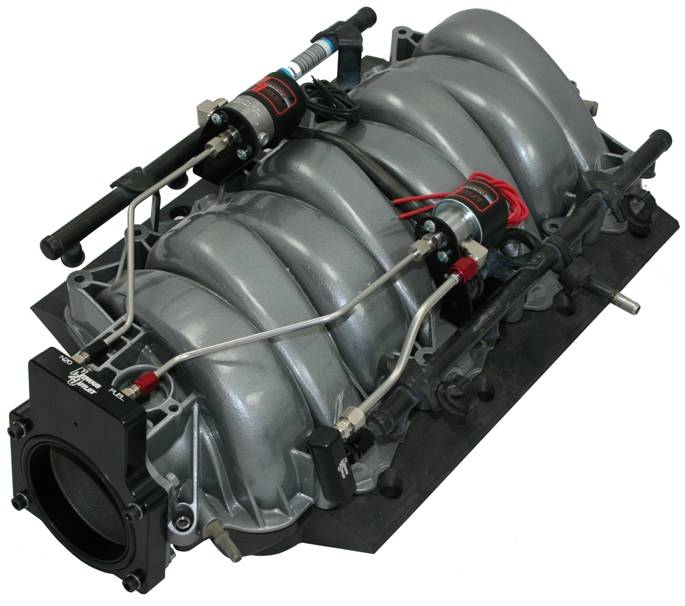 Nitrous Outlet GM 90mm Fast Intake 1997-2004 Corvette Hard-line Plate System - Gas/E85 (5-55psi)(50-200HP)(12lb Bottle)